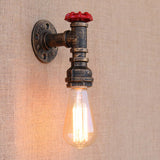 5 style Vintage Steam punk Loft Industrial iron rust Water pipe wall lamps E27 sconce lights for living room bedroom bar
