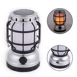 LED Solar Barn Lantern Lamp Portable Outdoor Camping Tent Light USB Rechargeable Classic Kerosene Lamp Home Emergency Hand Light