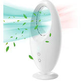 Bladeless Fan Portable Desk Fan 4000Mah USB Rechargeable Battery Operated Fan With Adjustable LED Night Light For Home