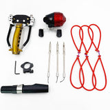 Catapult Fish Shooting Metal Hunting Catapult Folding Wrist Ball Clip Rubber Band Strong Outdoor Dart Shooting Reel Fishing Game
