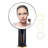 LED Daylight Makeup Mirror 3 Color Dimmable Lighting Modes High-Definition Cosmetic Mirror Touch Screen Switch Cosmetic Mirror