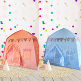 1.3M Portable Children's Tent Folding Kids Tents Tipi Baby Play House Large Girls Pink Princess Castle Child Room Decor