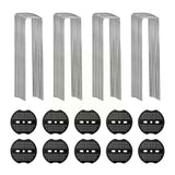 Garden 60pcs U-shaped Nails And 40pcs Spacers Garden Tools Staple Netting Lawn Landscape Pegs Securing Fabric Garden Stakes G8T9