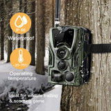 HC801M 2G Hunting Trail Camera 16MP 1080P MMS/SMTP/SMS Wildlife Camera 0.3s Trigger Photo Traps Night Vision Hunter Camera