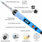 80W 110V/220V Digital Display Soldering Iron Gun Electric Kit Digital Welding Solder Wire Tip Station Soldering iron Set