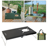 Camping Table Folding Stove Table Gas Furnace Desk Folding Camping Hiking Picnic Stove Table for Camping/Banquet/Picnic Party