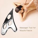 Body Guasha Board Scrapper Massage Plate Stainless Plate Pain Scraping Care Health Relief Release Relaxation Steel Massager G1T6