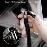Digital Tyre Inflator Portable Air Compressor 12V Electric Car Tyre Inflator Digital LED Light for Car Tires, Bicycles