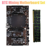 X79 H61 BTC Mining Motherboard with RECC 4G DDR3 Memory LGA 2011 DDR3 Support 3060 3080 Graphics Card for BTC Miner