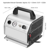 125W Air Compressor For Tattoo Inkjet Model Coloring Beauty Nail Painting Equipment adjustment Air pressure