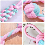 Rope Dog Toy,7 PCS Indestructible Dog Toys for Puppies &amp; Small Dogs,Chew Toys Teeth Training Interactive Toy Natural Cotton pink