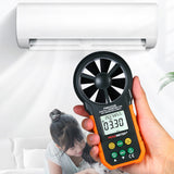 PEAKMETER Digital Anemometer Professional Wind Speed Meter LCD Digital Anemometer Air Volume/Temperature/Humidity Detector
