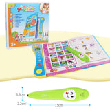 Sound Board Book for Kids Includes alphabet, fruit, person title, animal Children's Sound Book with Learning Pen Educational Toy