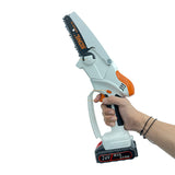 New 5/6Inch 220V 550W Mini Electric Saw Chain Saw With 1 Battery Rechargeable One-handed Woodworking Pruning Garden Tool EU Plug