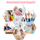 Digital Portable Fetal Doppler Monitor Baby Heart Rate Best Fetus Monitor Ultrasound Machine Prenatal Vascular Beat Headset 2.5M