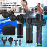 Booster Massage Gun LCD Display Electric Neck Massager Smart Muscle Body Massage Pain Relief Relaxation Exercising Equipment