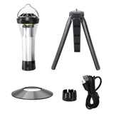 Outdoor USB Rechargeable Flashlight Waterproof Camping Tent Light Magnetic Work Light with Tripod for Camping Emergency
