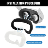 Eye Mask Cover For Oculus Quest 2 VR Glasses Silicone Anti-sweat Anti-leakage Light Face Cover Pad For Quest 2 Accessories