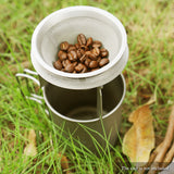 Camping Cookware Outdoor Titanium Coffee Filter Outdoor  Detachable Travel Travel Tableware Tourist Camping Coffee Filter