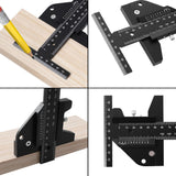 Multifunction Woodworking Scriber Gauge Aluminum Steel Measuring Marking Framing Ruler Tool For Carpentry Tools Kit Set