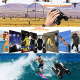HD 500MP Digital Camera Binoculars 12x32 1080P Video Camera Binoculars 2.0" LCD Display Optical Outdoor Telescope USB2.0 to PC