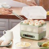 Electric Steamer Pot Steamer Cooker Egg Boiler  Home Breakfast Machine Double Layer Multifunction Timing Hot Pot Food Warmer