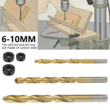 15pcs Oblique Hole Locator Drill Bit Woodworking Pocket Hole Jig Kit 15 Degree Angle Drill Guide Set Hole Puncher DIY Wood Tools