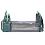 Fashion Portable Folding Crib Diaper Bag Multi-Function Large Capacity Baby Backpack Diaper Bag Baby Stroller Organizer Bag