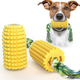Rubber Dog Chew Toys Cotton Rope Corn Dog Toy Pet Toothbrushes Brushing Stick Puppy Popular Toys Safe Elasticity Pet Supplies