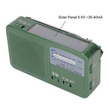 Solar Hand Crank Flashlight Radio Multifunctional Portable Emergency Radio with Flashlight AM/FM Radio Receiver for Outdoor