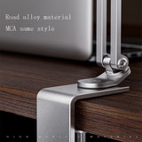 360 Degree Long Arm Tablet Stand Three Shaft Design Multi Angle Adjustable Tablet Support Desktop Aluminum Phone Clip Holder