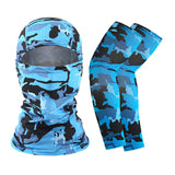 Summer Face Cover Arm Sleeves Set Women Men Breathable Face Sun Protection Long Arm Sleeves for Camp Cycling Mounteering Fishing