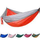 Camping Hammock Outdoor Tourist Hanging Hammocks Portable Parachute Nylon Hiking Hammock for Traveling Hiking