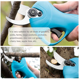 Cordless Electric Pruning Shears with 2 Pack Backup Rechargeable 2Ah Lithium Battery Powered Tree Branch Pruner Garden Clippers