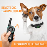 Dog Training Collar Waterproof Dog Electric Collar USB Rechargeable Remote Dog Bark Control Collar Dog Anti Bark Trainer 40% off