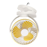 Mini Desk Fan 360 Degree Rotation 4 Speeds Adjustable Portable USB Table Fan Clip-on Type Rechargeable Cooling