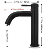 1PC Basin Faucet 304 Stainless Steel Silver Single Cold Sink Faucet Bathroom Counter Basin Faucet Bath Tools Part
