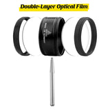 35X Handheld Optical Magnifying Glass - Detachable Metal Dual Lens Loupe High Definition Mini Portable Pocket Loupe