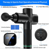 Booster Massage Gun LCD Display Electric Neck Massager Smart Muscle Body Massage Pain Relief Relaxation Exercising Equipment