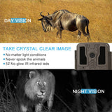 HD Hunting Camera Automatic Trigger Time Night Vision Waterproof Camera for Off-road Property Safety