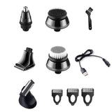 6in1 Face cleaning men's electric shaver rechargeable electric razor for men beard face dry or wet bald shaving machine li-ion