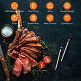 Wireless Meat Thermometer,195Ft Wireless Range Digital Thermometer For Cooking, Food Thermometer With Smart Alert