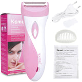 Kemei KM-3018 Electric Rechargeable Lady Shaver Hair Remover Epilator Shaving Wool Scraping EU For Whole Body Use