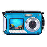 Digital Camera 2.7 Inch 1.8 Inch Double Screen Support Waterproof Camera Max 24MP 16 x Digital Zoom Black Blue Camcorder