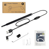 Medical In Ear Cleaning Endoscope Spoon Mini Camera Ear Picker Ear Wax Removal Visual Ear Mouth Nose Otoscope Support Android PC