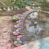Black Plastic Making DIY Paving Mould Home Garden Floor Road Concrete Stepping Driveway Stone Path Mold Patio Maker