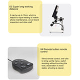 2021 latest 12MP DM9 HD 7 inch screen 1200x digital microscope industrial magnifier with wire control, suitable for iPhone iPad