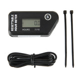 Resettable LCD Wireless Vibration Hour Meter For Chainsaw Bike Dirt Bike Lawn Mower Snowmobile ATV Marine Motorboat