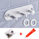 Universal Hair Dryer Holder Wall Mount Self Adhesive Black Silver Hairdryer Hanger Storage Rack For Dyson Bathroom Organizer