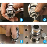 Universal sleeve 3/8 inch 10-19 mm Adjustable Hex universal Socket Torque Ratchet  Wrench Head Spanner Sleeve Repair Tool